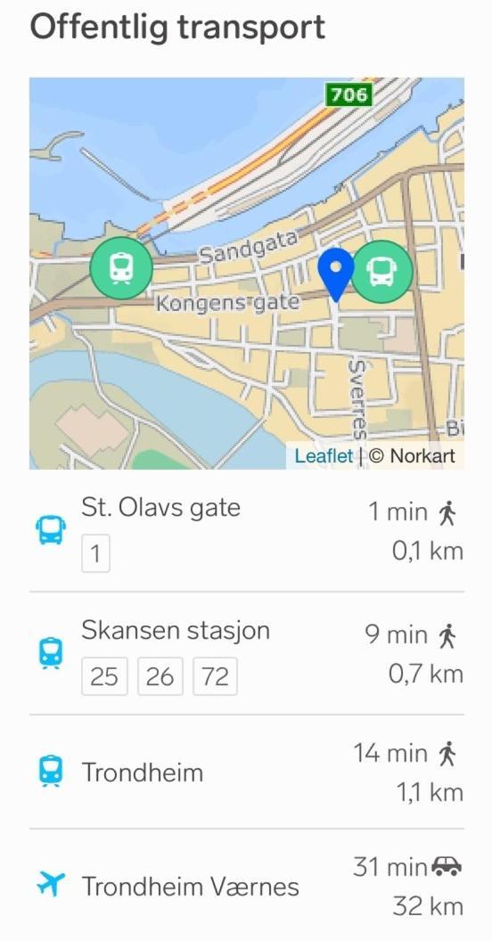 Romslig Studioleilighet Med Utsikt Over Kongensgate *